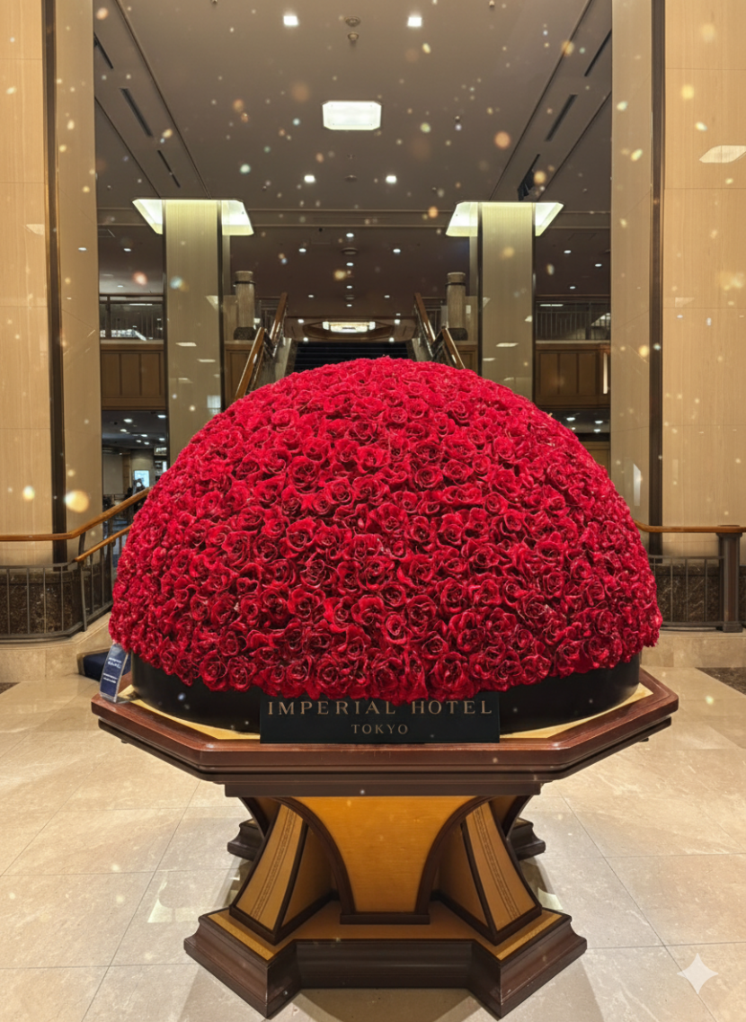 圧巻の美しさ!帝国ホテルのロビー装花