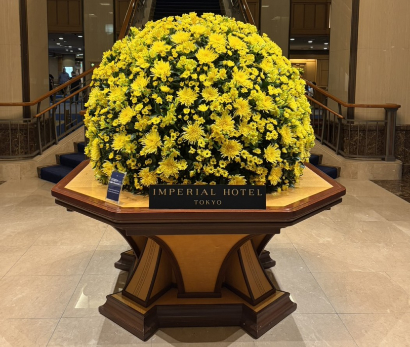帝国ホテルのロビー装花が新しくなりました
